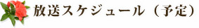 放送スケジュール（予定）