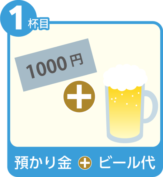 預り金＋ビール代