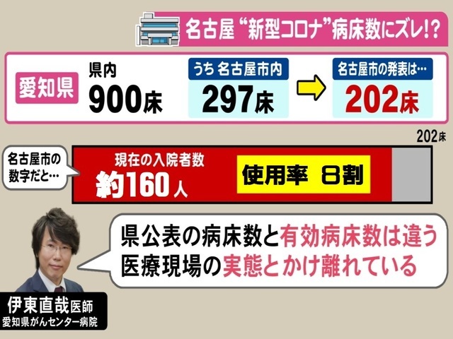 特集 感染者の受入可能な病床数にズレ 求められる 医療現場の実態踏まえた数字 愛知県と名古屋市の食い違い