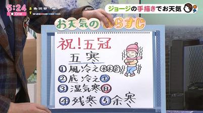 おせっかいな天気予報 明後日から真冬戻る 東海テレビ ジョージの天気上々
