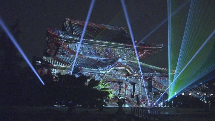 国宝の建物にプロジェクションマッピング…三重県津市の高田本山専修寺