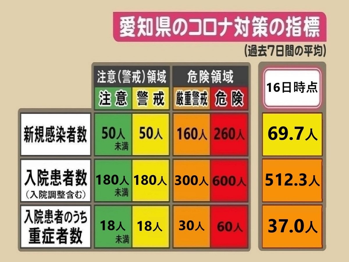 愛知の新規感染者81人 新型コロナ 16日時点の入院患者数461人 病床使用率は37 9 東海テレビnews