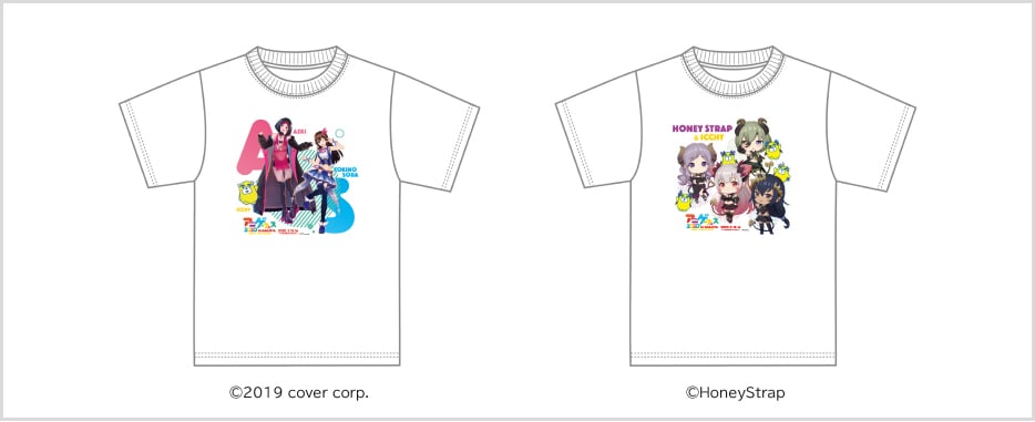 Tシャツ 「ときのそら & AZKi」「ハニーストラップ」